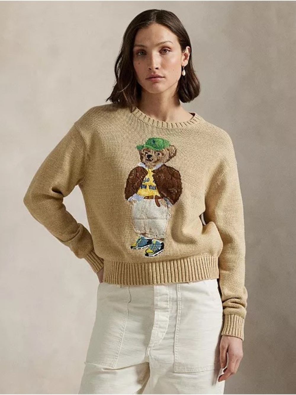 Polo Ralph Lauren Polo Bear Cotton Crewneck Sweater – Size Large$398 like new